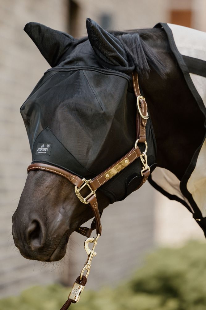 KENTUCKY® HORSEWEAR Fliegenmaske Classic mit Ohren, schwarz