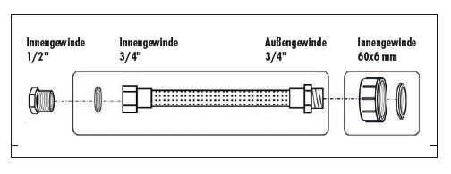 Anschlussschlauch-IBC-Container