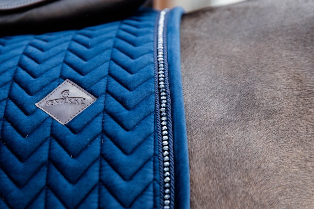 KENTUCKY® HORSEWEAR Schabracke Velvet Pearls Dressur, marine