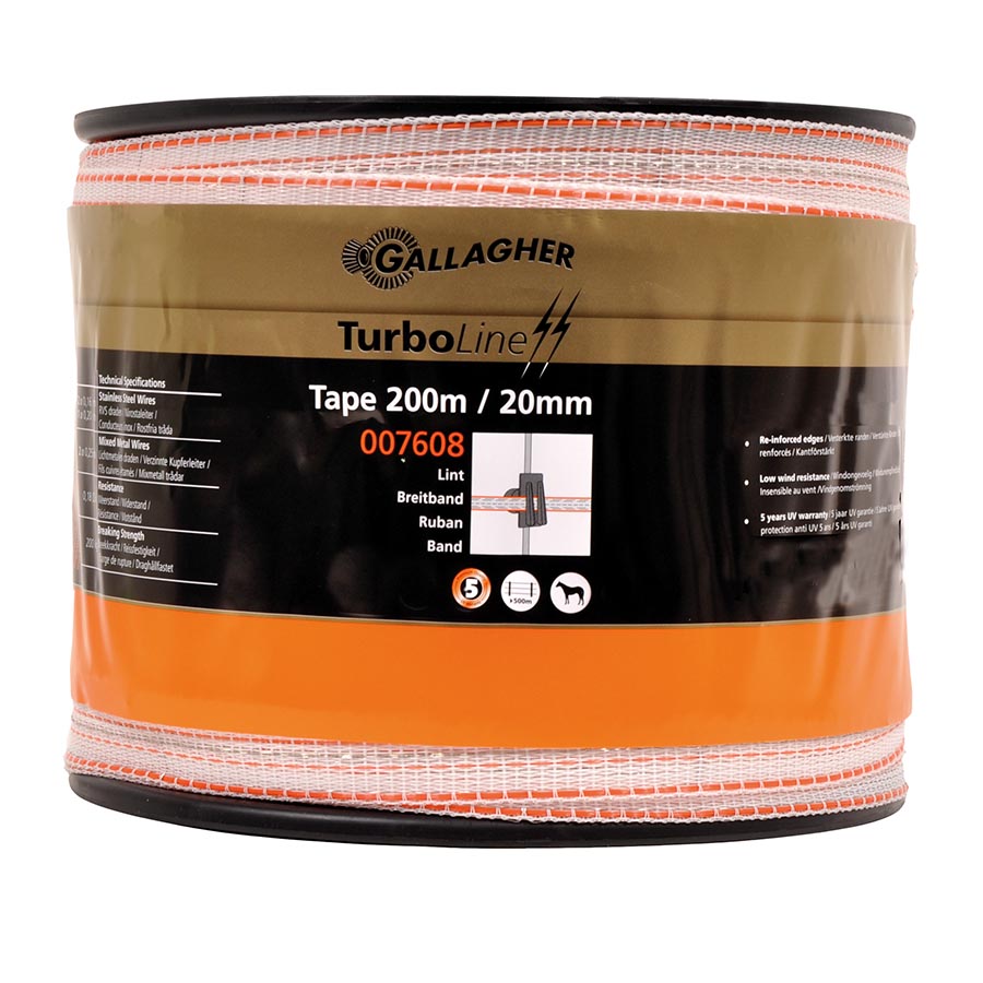 Gallagher TurboLine-Breitband 20 mm (weiß, 200 Meter)