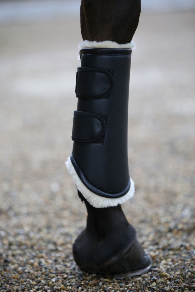 KENTUCKY® HORSEWEAR Arbeitsgamasche Kunstleder vorne, schwarz