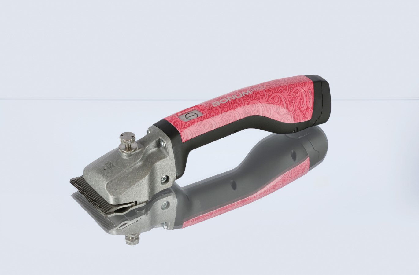 Aesculap Akkuschermaschine Bonum Pro Designedition für die Feinschur von Pferden mit rosa gemustertem Griff