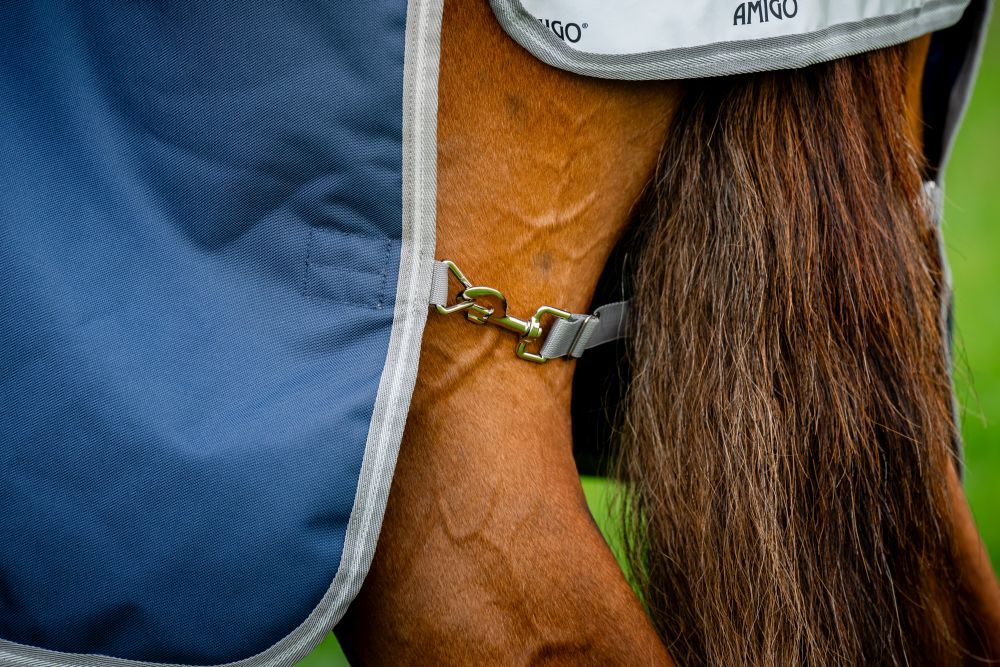 HORSEWARE® Amigo® Bravo 12 Plus Bundle Turnout, 50 g (+ 100 g & 200 g Liner), navy/titanium 