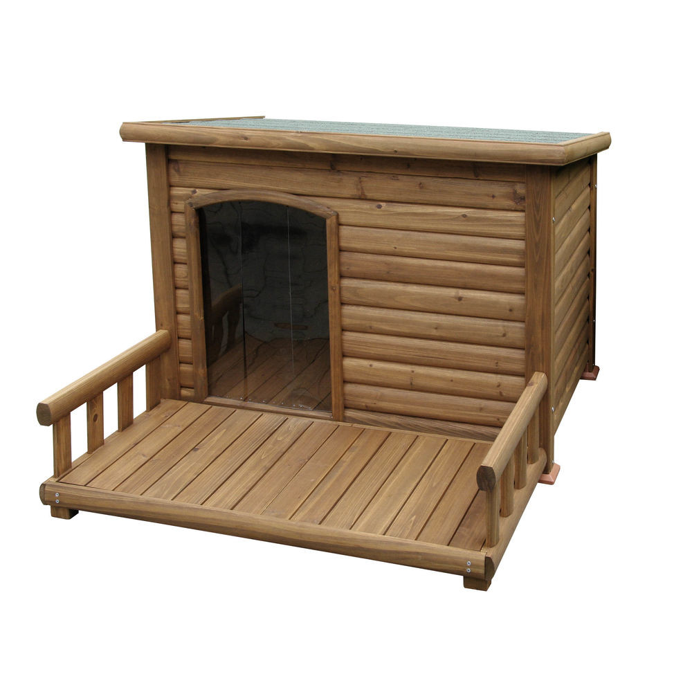 KERBL Hundehütte mit Terrasse