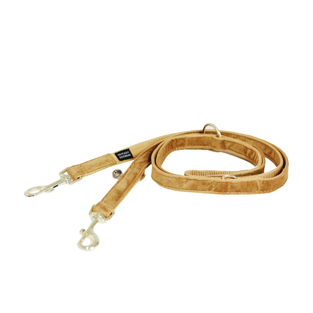 KENTUCKY® DOGWEAR Hundeleine Samt 200 cm, senfgelb