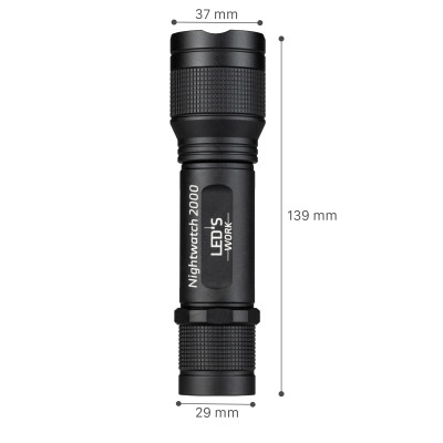 SHADA Taschenlampe - 2.000 lm 6.500 K Lithium-Ionen 14,8 Wh