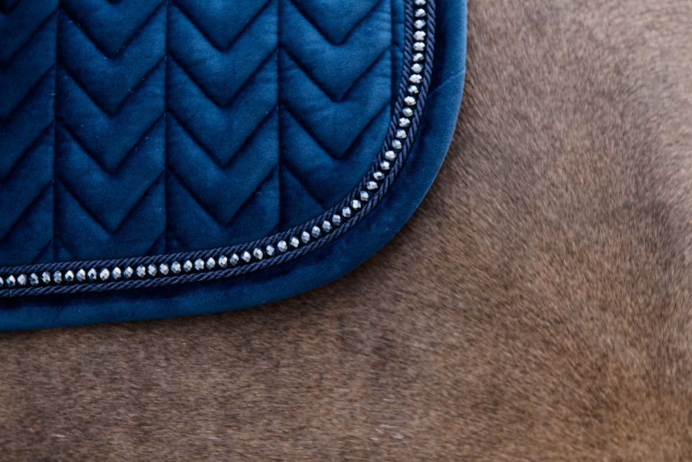 KENTUCKY® HORSEWEAR Schabracke Velvet Pearls Dressur, marine