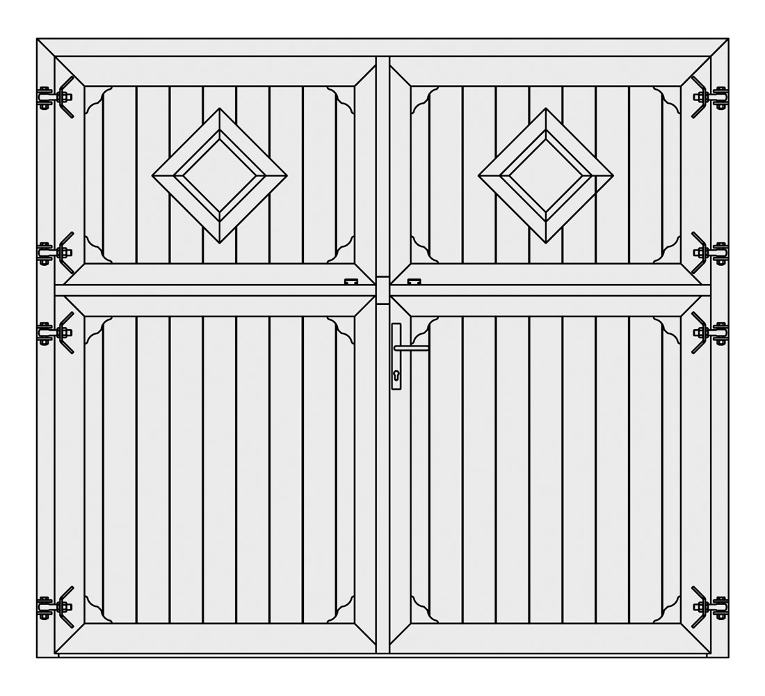 GROWI® Stalltor Karo-Fenster