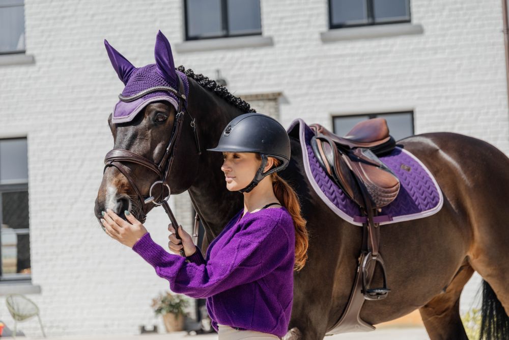 KENTUCKY® HORSEWEAR Schabracke Velvet Contrast Springen, königlich-violett