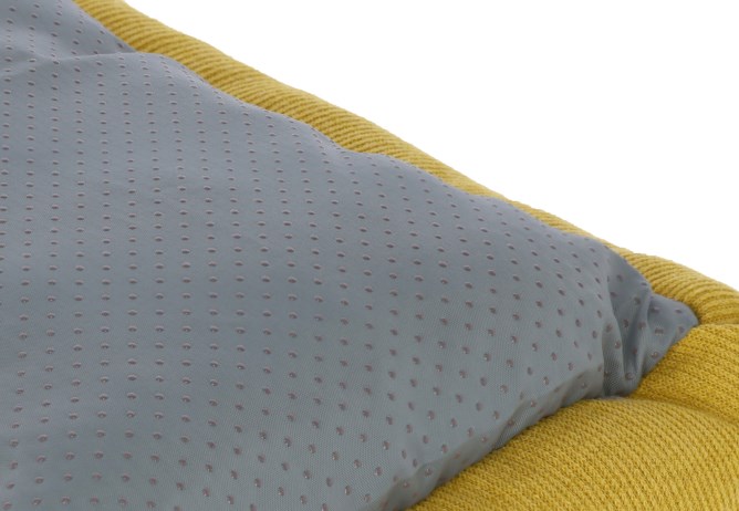 KERBL Kuschelbett für Kleintiere, weiß/gelb, 36x32x7cm