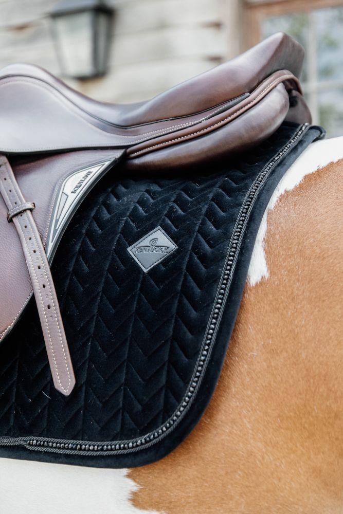 KENTUCKY® HORSEWEAR Schabracke Velvet Pearls Springen, schwarz