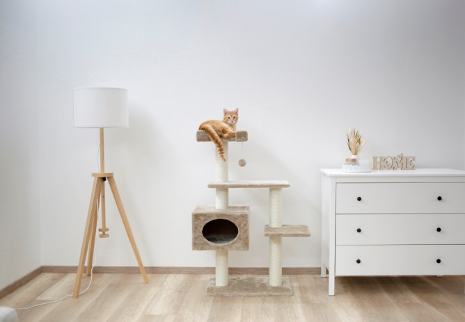 KERBL Katzenkratzbaum Emmy beige, 58x38x121 cm