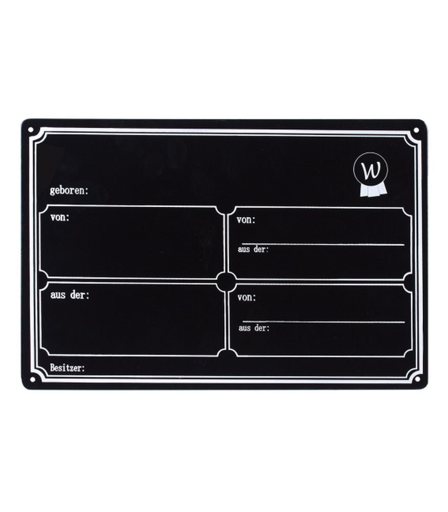 WALDHAUSEN Boxenschild, Metall