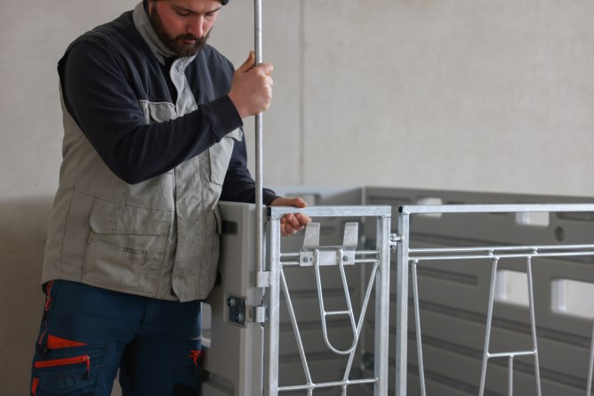 KERBL Modulare Kälberbox Einzelbucht wandständig