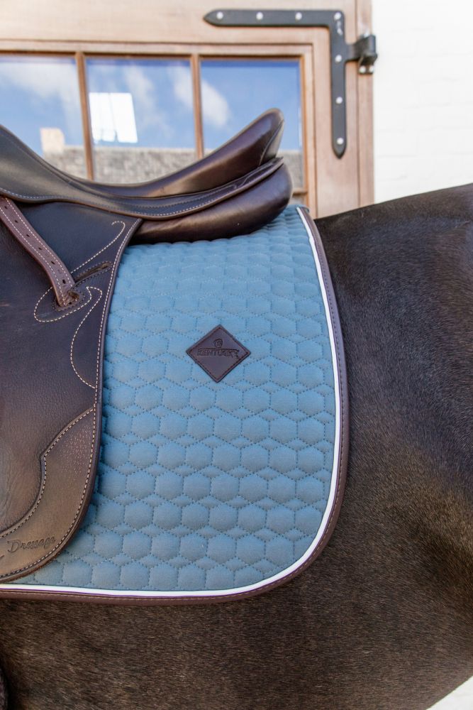 KENTUCKY® HORSEWEAR Schabracke Classic Leder Dressur, dusty blue