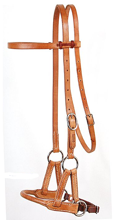 WESTERN IMPORTS® Round Leather Nose Sidepull