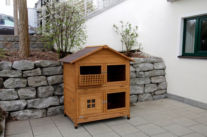 KERBL Nagerstall Südtirol 125 x 87 x 142 cm mit Heuraufe