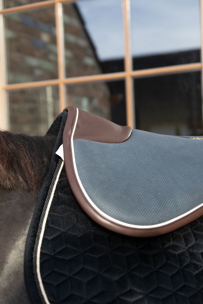 KENTUCKY® HORSEWEAR Sattelpad Absorb, marine/weiß/braun