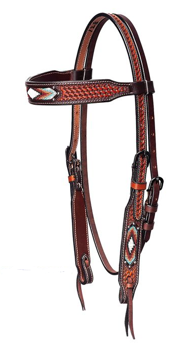 WESTERN IMPORTS® BASKET TOOLED FANCY HEADSTALL