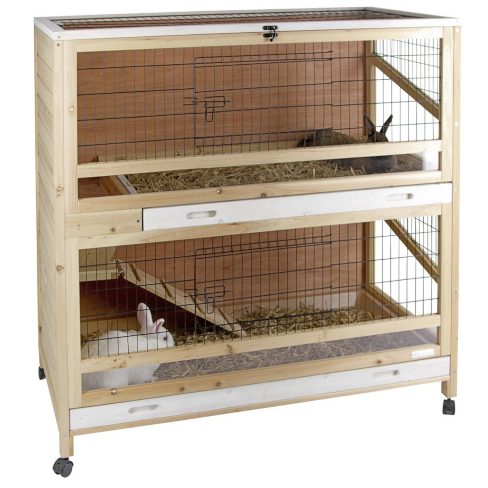 KERBL Kleintierkäfig Indoor Deluxe zweistöckig