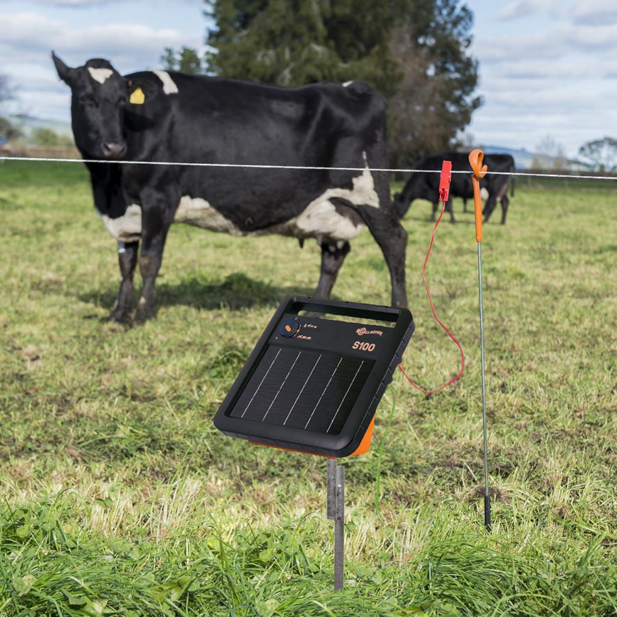 GALLAGHER S100 Solar-Weidezaungerät mit Akku und Ständer