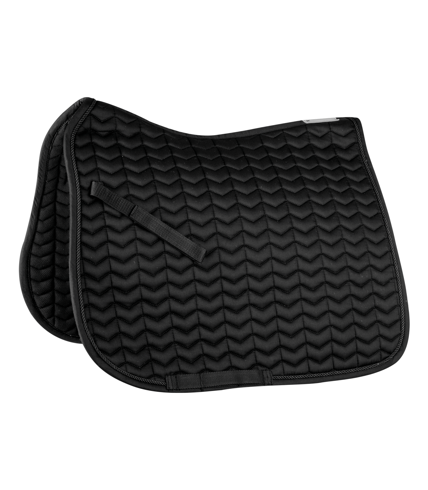 WALDHAUSEN Pony Schabracke Classic Vielseitigkeit, schwarz/schwarz WALDHAUSEN Pony Schabracke Classic Vielseitigkeit in Schwarz mit Zickzack-Steppung und Kordeleinfassung