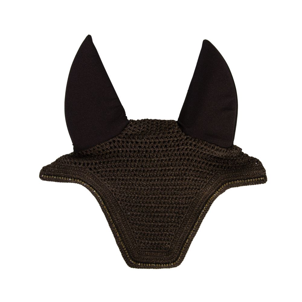 KENTUCKY® HORSEWEAR Fliegenhaube Wellington Sparkling Soundless, braun