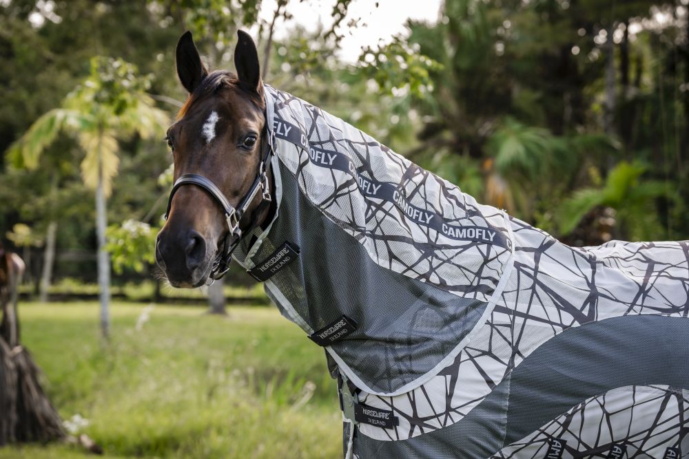 HORSEWARE® Fliegendecke Amigo ® CamoFly Plus, CamoFly Print/grey