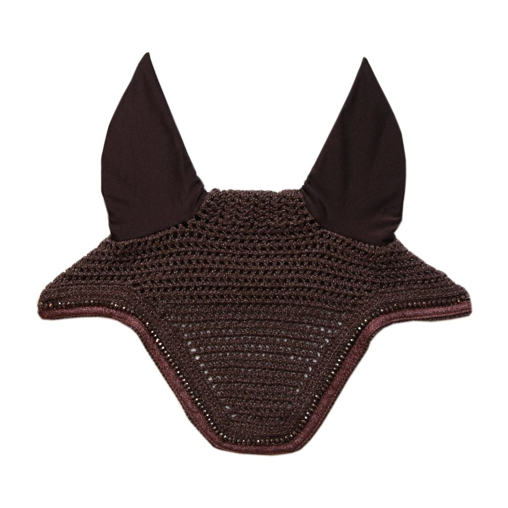 KENTUCKY® HORSEWEAR Fliegenhaube Wellington mit Glitzereinfassung, braun