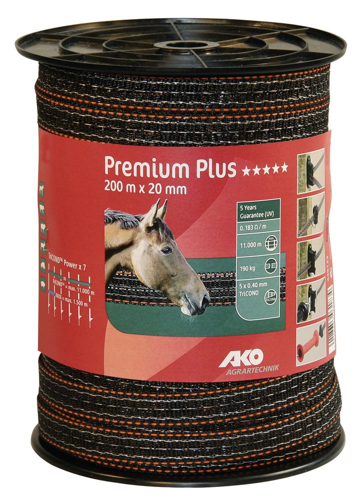 AKO Premium Plus Weidezaunband, Breite: 20 mm