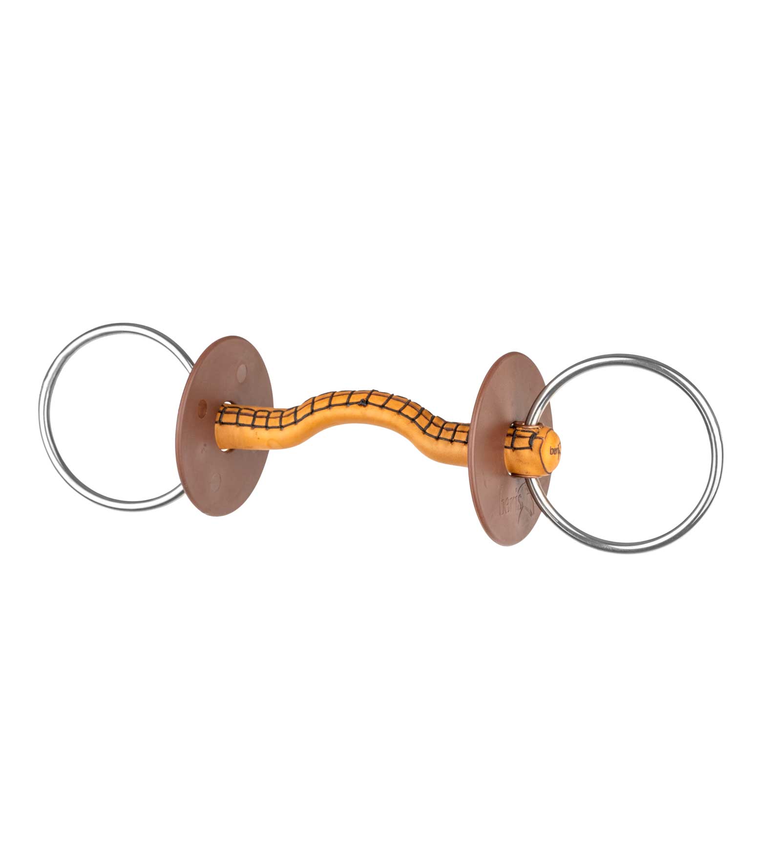 BERIS Wassertrense, Lederstange Konnex Zungenbogen dünn, Ring 7,5cm, soft