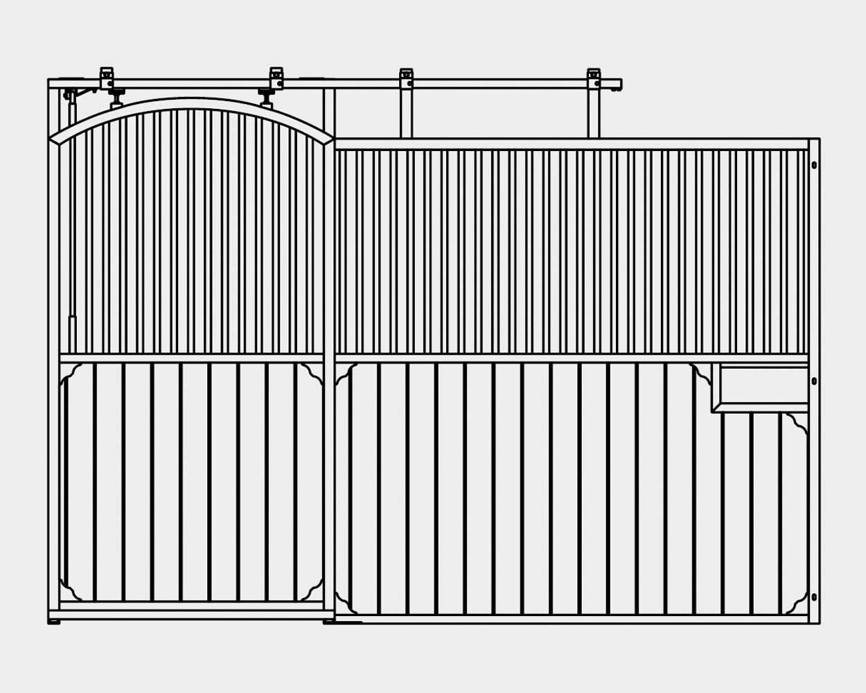GROWI® Pferdeboxenfront Nabila