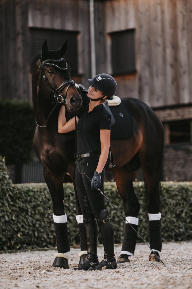 KENTUCKY® HORSEWEAR Bandagierunterlagen Absorb 4er-Set, 45 x 40 cm, weiß/schwarz
