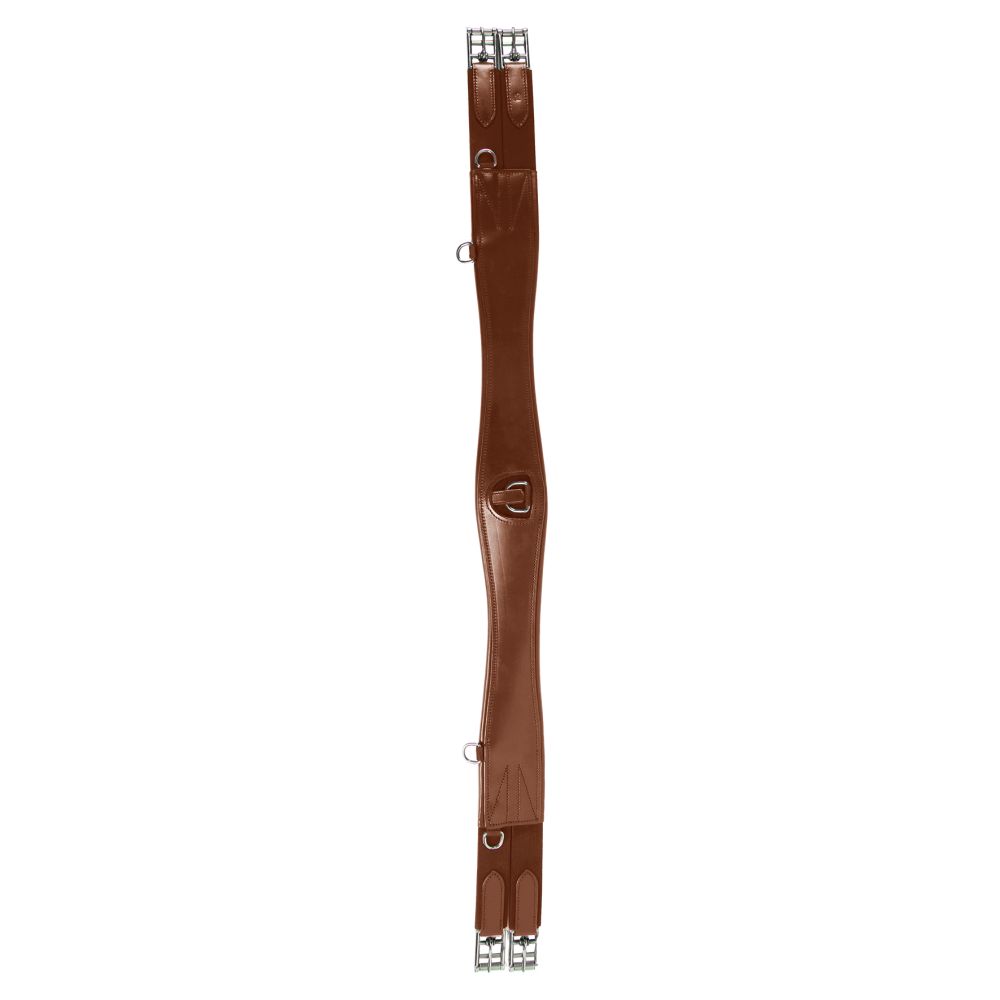 WALDHAUSEN Ledersattelgurt - mit Elastik, braun