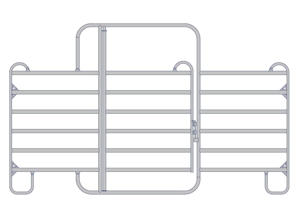 GROWI® Panel mit Tor für Rundbogen-Weidezelt