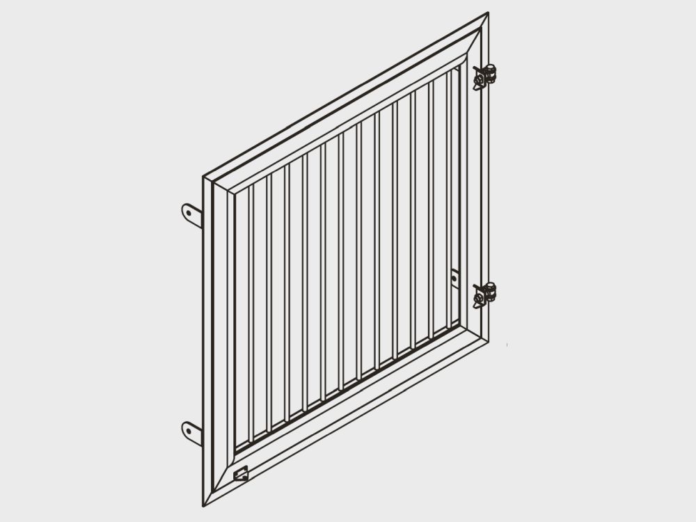 GROWI® Stallfenster Standard mit Innengitterrahmen, 1 x 1 m