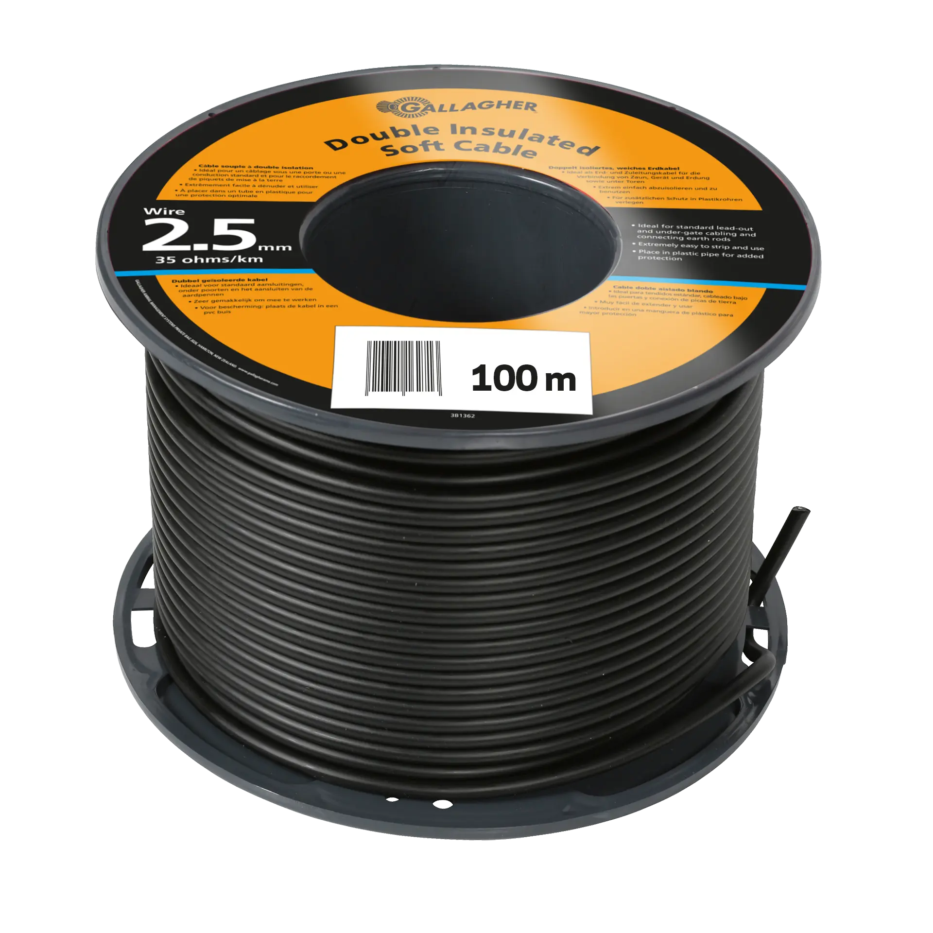 GALLAGHER Erdkabel ø 2,5 mm (100 Meter) - 35 Ohm/1 km