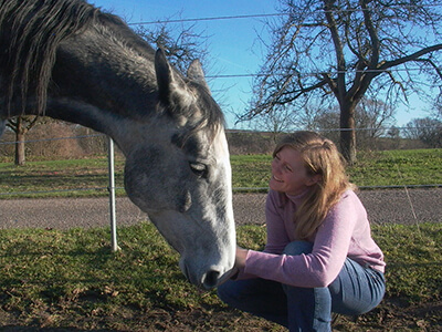 Anja Hertwig mit Ihrem Pferd