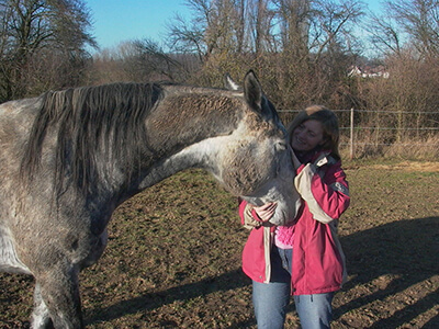 Anja Hertwig mit Ihrem Pferd